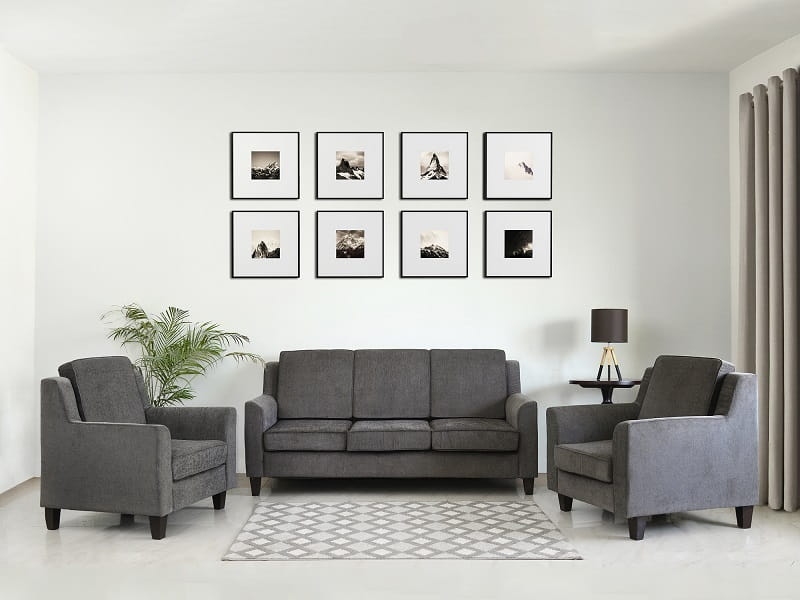 Rent Erica 5 Seater Sofa Set Furniture for Living Room - Sofa Rental